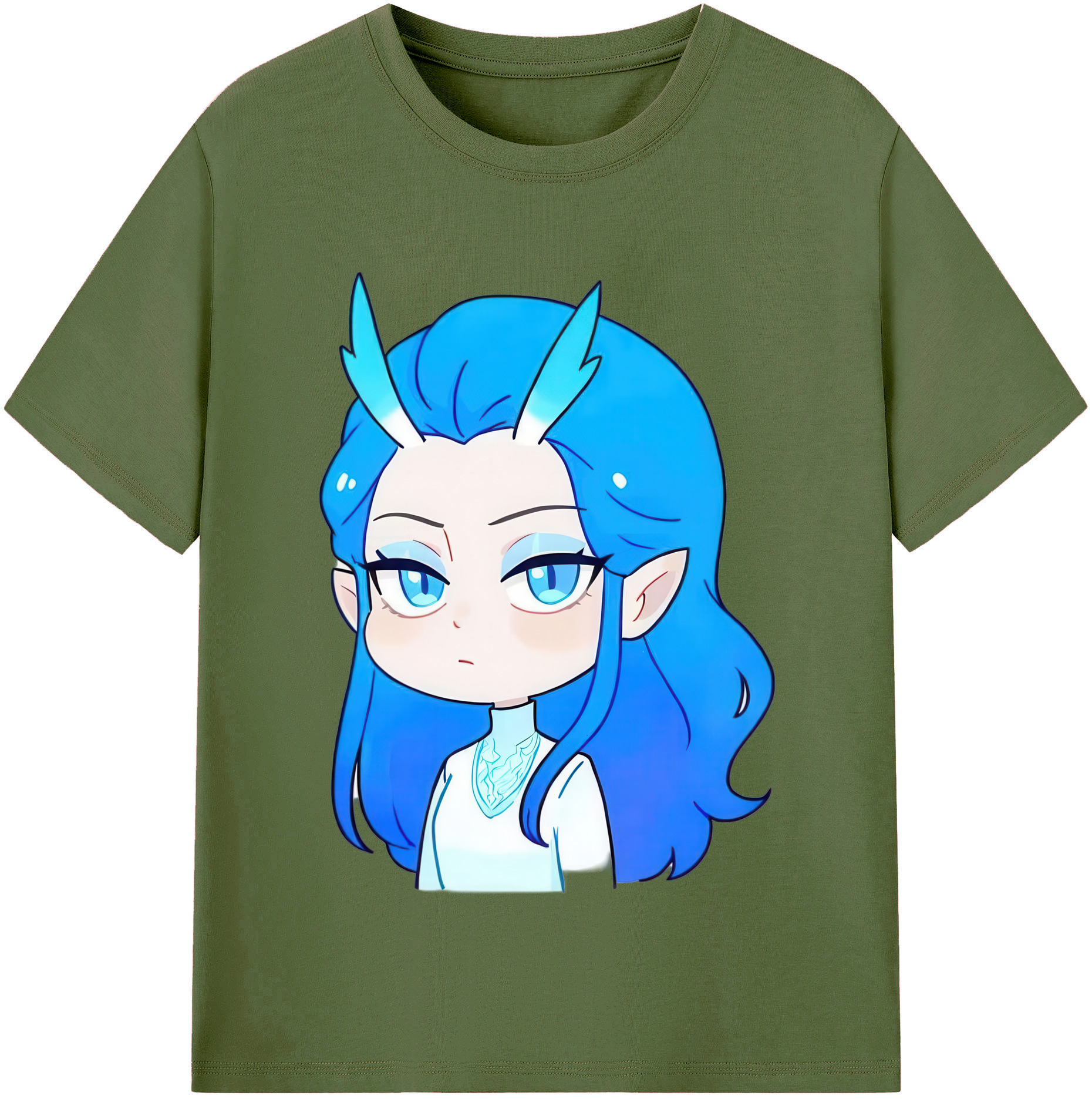 （画像用） Ne Zha 2 ナタ 魔童の大暴れ 綿100％半袖Tシャツ（フロントプリント）